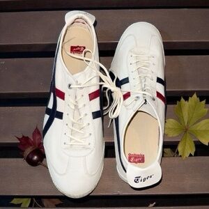 Onitsuka Tiger Mexico 66 SD Unisex Size US Men 11.5, Cream/Peacoat